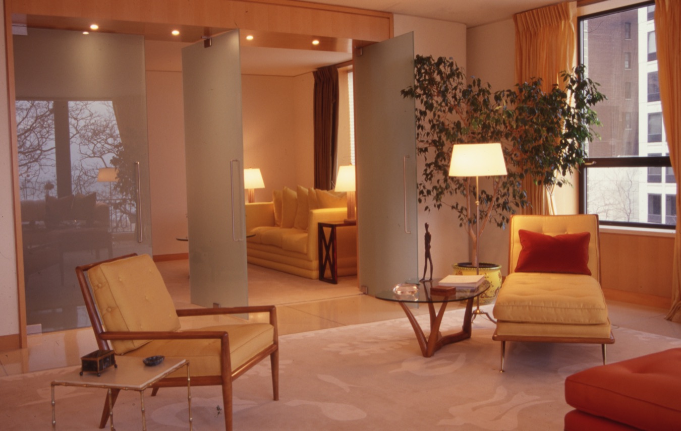 Re-design of a 1962 Modernist Condominium, Chicago, Illinois. Interior by Scott Himmel & Co.